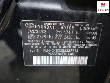 2008 - hyundai grandeur